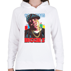 PRINTFASHION Biggie Smalls - Női kapucnis pulóver - Fehér