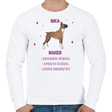 PRINTFASHION Bika - Boxer - Férfi pulóver - Fehér