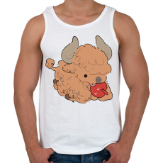 PRINTFASHION Bika - Férfi atléta - Fehér