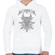 PRINTFASHION Bika - Férfi kapucnis pulóver - Fehér