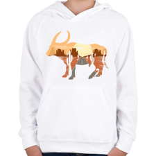 PRINTFASHION Bika - Gyerek kapucnis pulóver - Fehér gyerek pulóver, kardigán