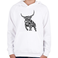 PRINTFASHION Bika - Gyerek kapucnis pulóver - Fehér