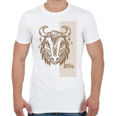 PRINTFASHION Bika horoszkóp - Férfi póló - Fehér