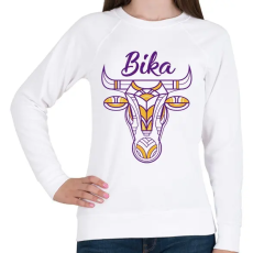 PRINTFASHION Bika horoszkóp - Női pulóver - Fehér