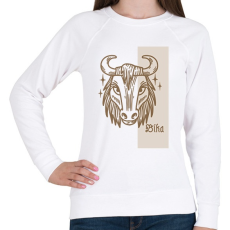 PRINTFASHION Bika horoszkóp - Női pulóver - Fehér