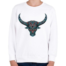 PRINTFASHION Bika koponya - Gyerek pulóver - Fehér gyerek pulóver, kardigán