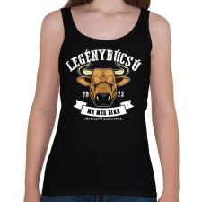 PRINTFASHION Bika voltam - papucs leszek! - Női atléta - Fekete női trikó