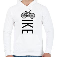 PRINTFASHION Bike - Biciklis - Férfi kapucnis pulóver - Fehér