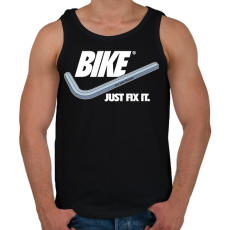 PRINTFASHION Bike Just fix it - Férfi atléta - Fekete