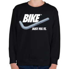 PRINTFASHION Bike Just fix it - Gyerek pulóver - Fekete gyerek pulóver, kardigán