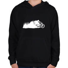 PRINTFASHION Biker Custom - Gyerek kapucnis pulóver - Fekete