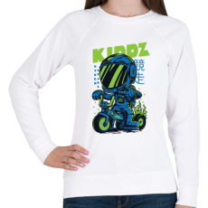 PRINTFASHION Biker kölyök - Női pulóver - Fehér