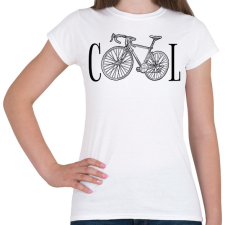 PRINTFASHION Biking is cool - Női póló - Fehér női póló