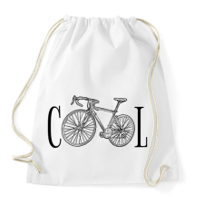 PRINTFASHION Biking is cool - Sportzsák, Tornazsák - Fehér tornazsák