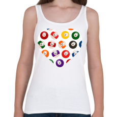 PRINTFASHION Biliárdos szív - Női atléta - Fehér