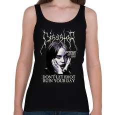 PRINTFASHION Billie Eilish - DISASTER, Don't let idiot ruin your day - Női atléta - Fekete