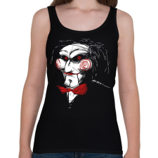 PRINTFASHION Billy the puppet - Női atléta - Fekete női trikó