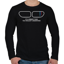 PRINTFASHION Bimmer Thing - Férfi hosszú ujjú póló - Fekete férfi póló