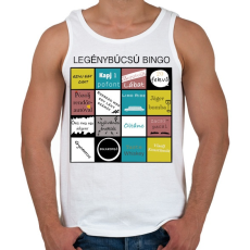 PRINTFASHION Bingo Legénybúcsúhoz - Férfi atléta - Fehér