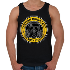 PRINTFASHION Biohazard maszk - Férfi atléta - Fekete atléta, trikó