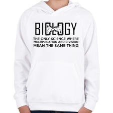 PRINTFASHION BIOLOGY - Gyerek kapucnis pulóver - Fehér gyerek pulóver, kardigán