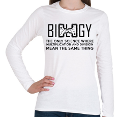 PRINTFASHION BIOLOGY - Női hosszú ujjú póló - Fehér