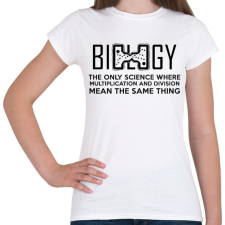 PRINTFASHION BIOLOGY - Női póló - Fehér női póló