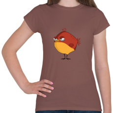 PRINTFASHION Bird - Női póló - Mogyoróbarna