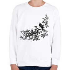 PRINTFASHION Bird & Tree drawing - Gyerek pulóver - Fehér gyerek pulóver, kardigán