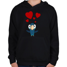 PRINTFASHION birdie - Gyerek kapucnis pulóver - Fekete gyerek pulóver, kardigán