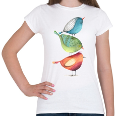 PRINTFASHION Birds - Női póló - Fehér
