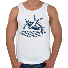 PRINTFASHION Birdy - Férfi atléta - Fehér atléta, trikó