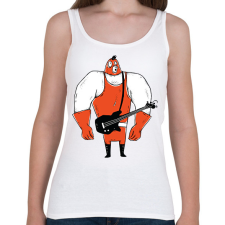 PRINTFASHION Birkozó basszusgitáros - Női atléta - Fehér női trikó