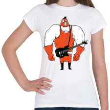 PRINTFASHION Birkozó basszusgitáros - Női póló - Fehér női póló