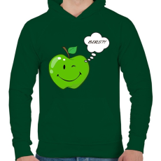 PRINTFASHION Bírs?! - Férfi kapucnis pulóver - Sötétzöld