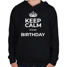 PRINTFASHION BIRTHDAY - Gyerek kapucnis pulóver - Fekete gyerek pulóver, kardigán