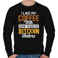 PRINTFASHION BITCOIN 4 EVER 14 - Férfi pulóver - Fekete