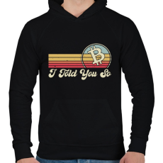 PRINTFASHION BITCOIN 4 EVER 34 - Férfi kapucnis pulóver - Fekete