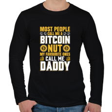 PRINTFASHION BITCOIN 4 EVER 37 - Férfi hosszú ujjú póló - Fekete