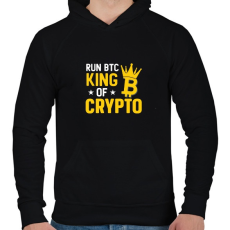 PRINTFASHION BITCOIN 4 EVER 3 - Férfi kapucnis pulóver - Fekete