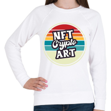 PRINTFASHION BITCOIN 4 EVER 49 - Női pulóver - Fehér női pulóver, kardigán