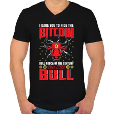 PRINTFASHION BITCOIN 4 EVER 55 - Férfi V-nyakú póló - Fekete férfi póló