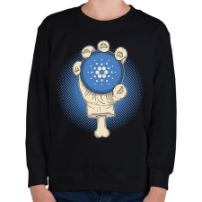 PRINTFASHION BITCOIN 4 EVER 66 - Gyerek pulóver - Fekete gyerek pulóver, kardigán