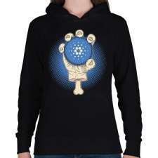 PRINTFASHION BITCOIN 4 EVER 66 - Női kapucnis pulóver - Fekete női pulóver, kardigán