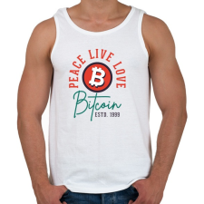 PRINTFASHION BITCOIN 4 EVER 79 - Férfi atléta - Fehér atléta, trikó