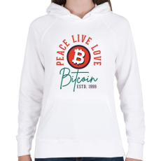 PRINTFASHION BITCOIN 4 EVER 79 - Női kapucnis pulóver - Fehér
