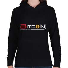 PRINTFASHION BITCOIN 4 EVER 7 - Női kapucnis pulóver - Fekete