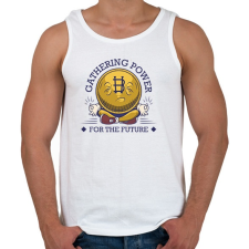 PRINTFASHION BITCOIN 4 EVER 81 - Férfi atléta - Fehér atléta, trikó