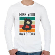 PRINTFASHION BITCOIN 4 EVER 82 - Férfi hosszú ujjú póló - Fehér férfi póló