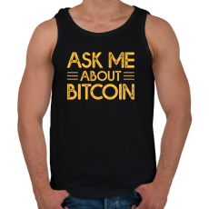 PRINTFASHION BITCOIN 4 EVER 85 - Férfi atléta - Fekete